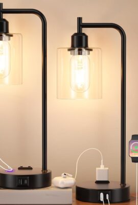 Industrial Touch Table Lamps for Bedrooms Set of 2 – 3-Way Dimmable... Industrial Touch Table Lamps for Bedrooms Set of 2 – 3-Way Dimmable...