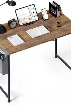 Small Space Writing Desk with Headphone Hooks, Modern Simple Design,...