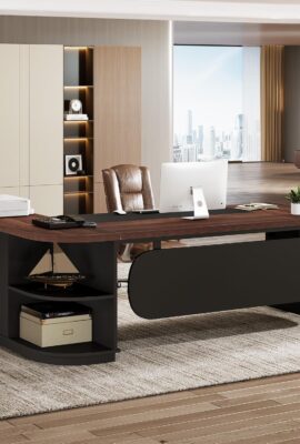 Tribesigns 80” L-Shaped Desk, Large Executive Office Desk with... Tribesigns 80” L-Shaped Desk, Large Executive Office Desk with...