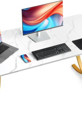 VEVOR Executive Desk, 63″ W x 31.5″ D Large Office Desk,...