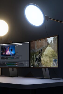 Weilisi 10.2″ Desk Ring Light with Stand, 360° Rotate Desk...