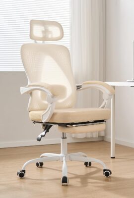 Ergonomic Office Chair with Retractable Footrest, 400LBS Capacity,Synchronized...