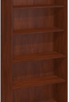 Bush Business Furniture Series C 36W Tall 5 Shelf Bookcase in Hansen Cherry, Large Storage and Display Bookshelf for Home or Professional Office