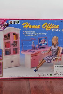 My Fancy Life Home Office Dollhouse Furniture Set for 11.5″...