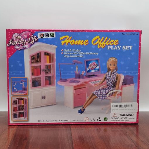 My Fancy Life Home Office Dollhouse Furniture Set for 11.5″ Fashion Doll.