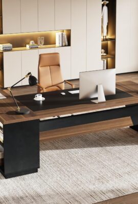 Tribesigns 78″ L-Shaped Executive Desk, Extra Large Modern Office...