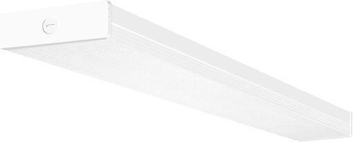 hykolity 4FT LED Wraparound Light, 40W, 4400lm, 4000K, [2-lamp 32W Fluorescent Equiv.], 4 Foot LED Wrap Light Fixture, Flush Mount Office Ceiling Light for Garage, Office, Kitchen, ETL Listed