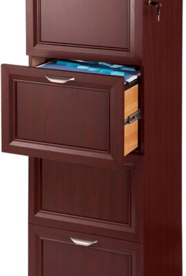 Realspace® Magellan 19″ D Vertical 4-Drawer File Cabinet, Classic Cherry