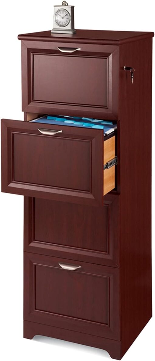 Realspace® Magellan 19″ D Vertical 4-Drawer File Cabinet, Classic Cherry