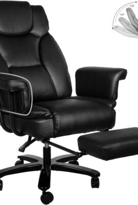 Reclining Office Chair with Footrest, Big and Tall Home Office Desk...