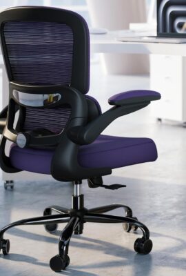 Office Chair – Ergonomic Desk Chair with Adjustable Lumbar Support, Mesh Computer Chair, Executive Chair for Home Office Comfortable Lumbar Support (Violet)