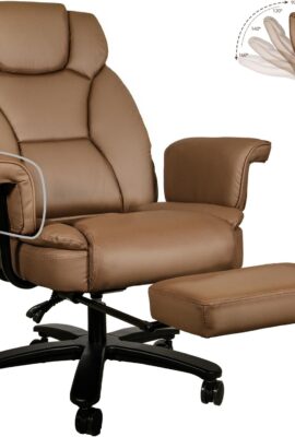 Reclining Office Chair with Footrest, Big and Tall High Back Home...
