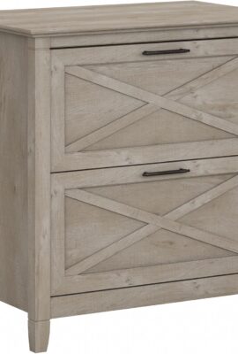 Bush Home Key West 2 Drawer Lateral File Cabinet in Washed...