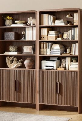AMERLIFE 71″ Modern Bookcase Set of 2 with Storage Cabinet &... AMERLIFE 71″ Modern Bookcase Set of 2 with Storage Cabinet &...