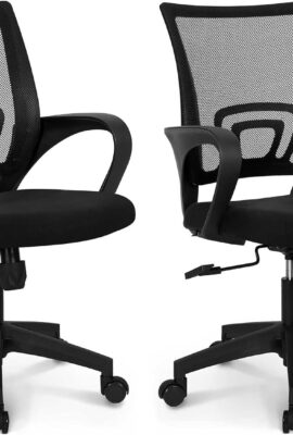 NEO CHAIR Office Computer Ergonomic Mid-Back Mesh Desk Chair, Black 2pack
