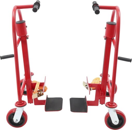 Furniture Handling Tool, 1300lbs Heavy Duty Moving Tool Set with Wheels & Two 190″ Nylon Straps, 11.8″ Lift Height Manual Furniture Move Tools for Moving Office Warehousing Logistics Furniture Etc